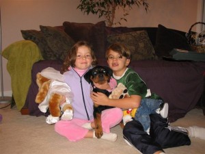 Gavin and Kinsey with their "Build a Bears" from GrannaBarbara