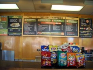 A Togo's store in CA